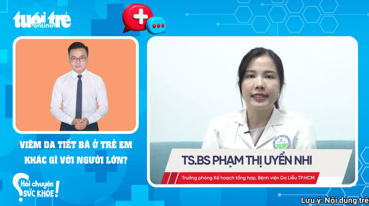 VIÊM DA TIẾT BÃ Ở TRẺ EM KHÁC GÌ VỚI NGƯỜI LỚN?
